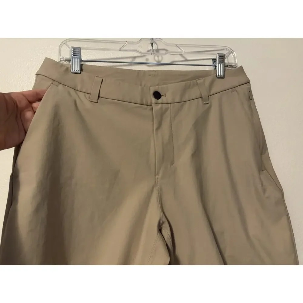 Lululemon Commission Short Mens 31 Chino Classic 7 Inseam Golf Preppy Beige